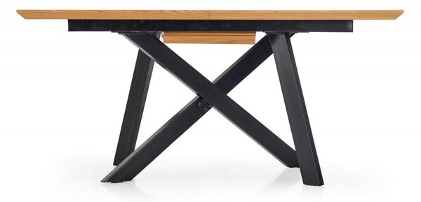 Halmar Rozkladací jedálenský stôl CAPITAL 160(200)x90 dub zlatý/čierny