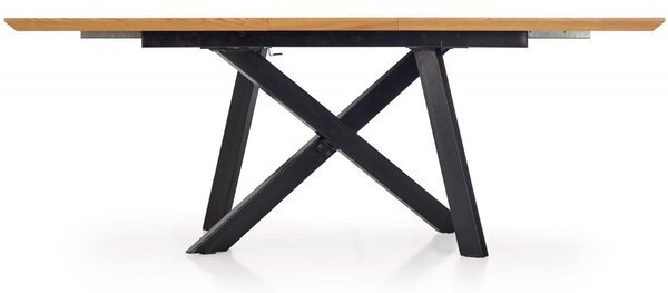 Halmar Rozkladací jedálenský stôl CAPITAL 160(200)x90 dub zlatý/čierny