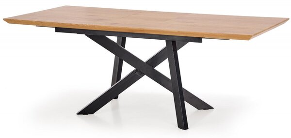 Halmar Rozkladací jedálenský stôl CAPITAL 160(200)x90 dub zlatý/čierny