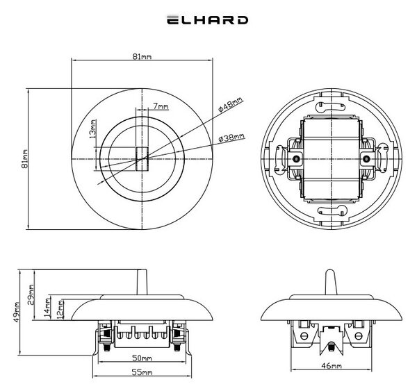 Elhard Vypínač Retro Klasik jednopólový č.1, biely KL1201W