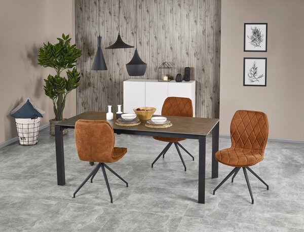 Halmar Rozkladací jedálenský stôl HORIZON 120(180)X85 sivý/čierny