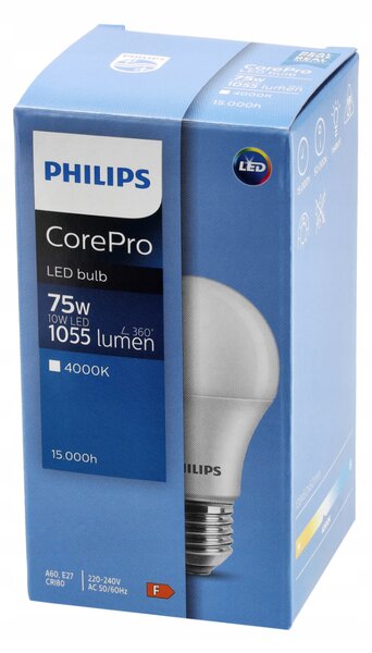 LED žiarovka Philips E27 - 10W - 1055 lm - teplá biela - CorePro Premium A60