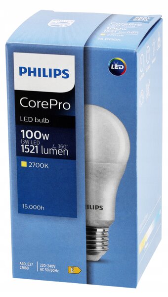 LED žiarovka Philips E27 - 13W - 1521 lm - teplá biela - CorePro Premium A60