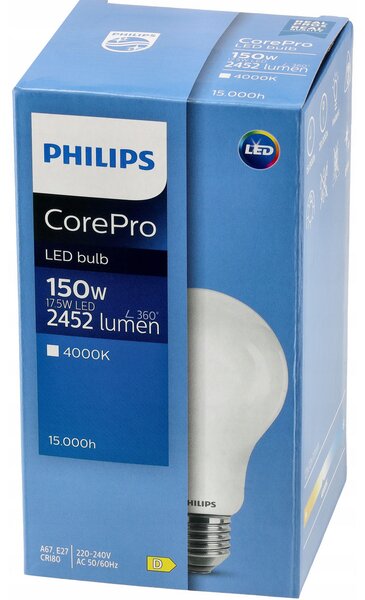 LED žiarovka Philips E27 - 17,5 W - 2452lm - 4000k Corepro Premium