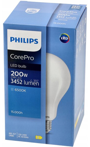 LED žiarovka Philips E27 - 23W - 3452lm - 6500k Corepro Premium