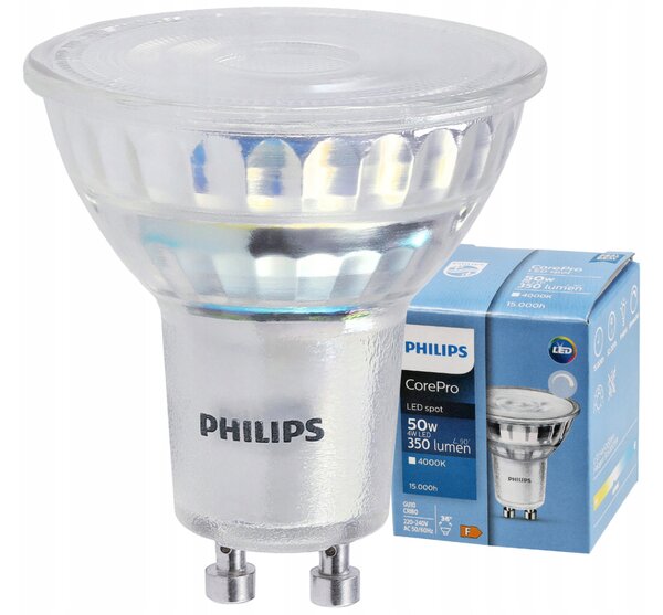 LED žiarovka Philips GU10 - 4W - 350 Lm 36 ° - neutrálna biela - CorePro Premium