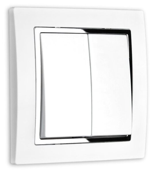 Elhard Vypínač Vera Elegant sériový č.5, matný, biely - kompletný VE5305W