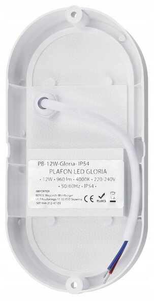 BERGE Prisadené stropné LED svietidlo 24W - neutrálna biela