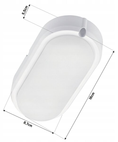 BERGE Prisadené stropné LED svietidlo 24W - neutrálna biela