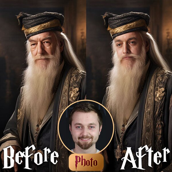 Obraz z fotky Albus Dumbledor - Múdrosť Rokfortu - 50x60 cm