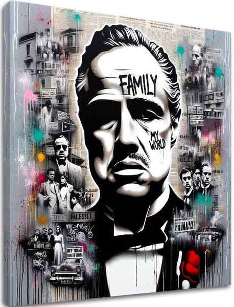 Set 2 obrazov Filmové legendy — Marilyn Monroe, The Godfather - 2× 60×60 cm