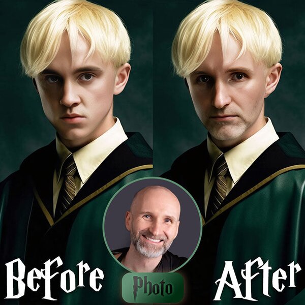 Obraz z fotky Draco Malfoy - Slizolinský Princ - 50x60 cm
