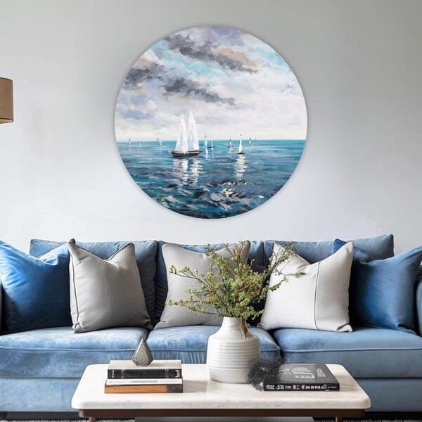 Okrúhle obrazy s akrylom Azúrové horizonty | rôzne rozmery - 60 cm