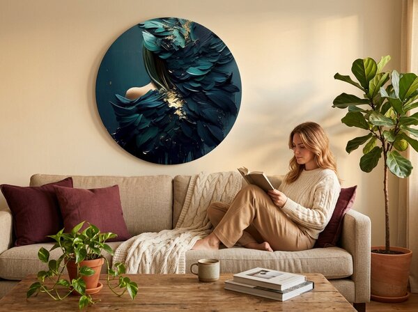 Okrúhle obrazy s akrylom Anjelské volanie | rôzne rozmery - 60 cm