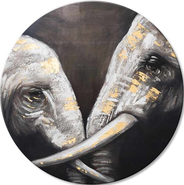Okrúhle obrazy s akrylom Dotyk afrického kráľa | rôzne rozmery - 60 cm
