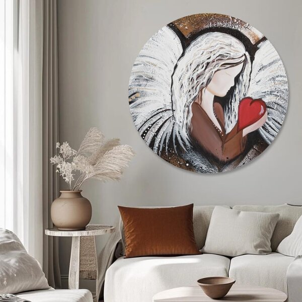 Okrúhle obrazy s akrylom Ochranca srdca | rôzne rozmery - 60 cm