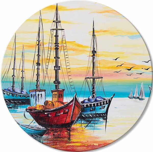 Okrúhly maľovaný obraz Nekonečná krása | rôzne rozmery - 60 cm