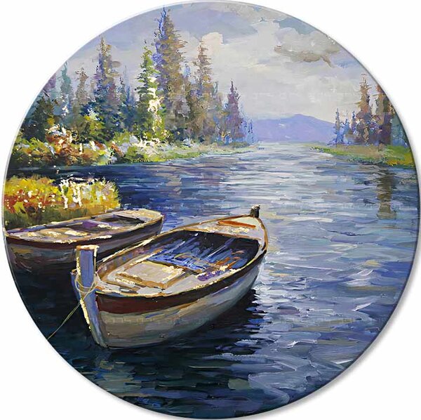 Okrúhly maľovaný obraz Začiatok dobrodružstva | rôzne rozmery - 60 cm