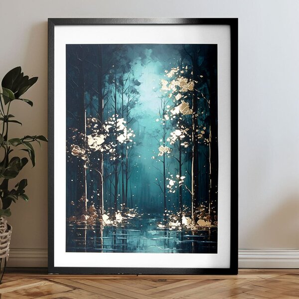 Plagát na stenu s EXTRA efektom - Mystic Trees - 40x60 cm