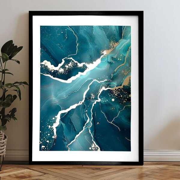 Plagát na stenu s EXTRA efektom - Marble of Sea - 40x60 cm