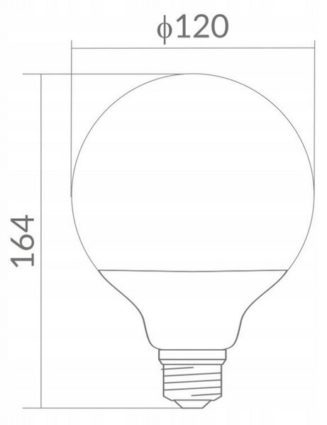 ECOLIGHT LED žiarovka - E27 - 25W - G120 - neutrálna biela