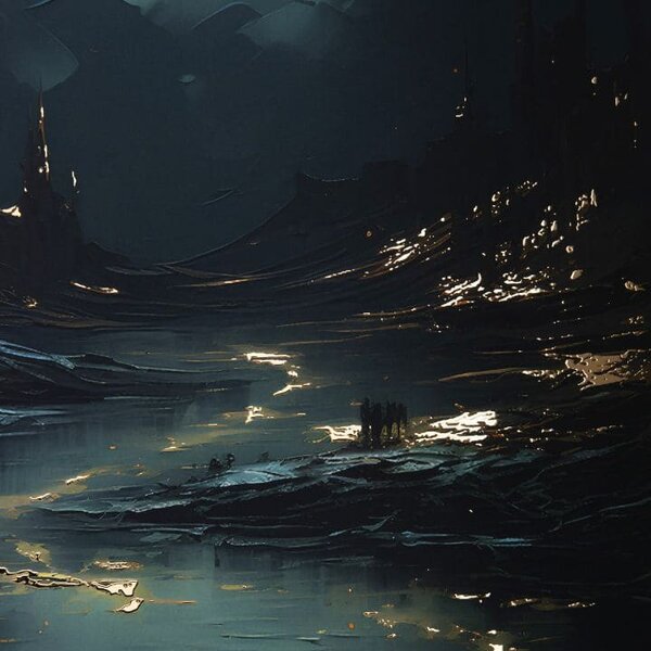 Plagát na stenu s EXTRA efektom - Moonlit Waves - 40x60 cm