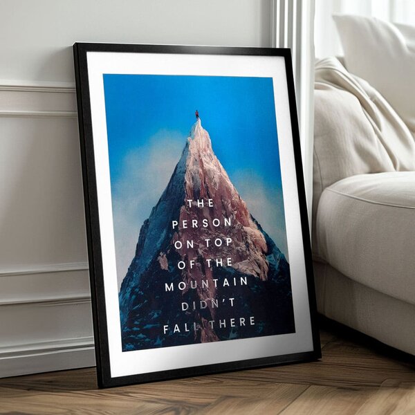 Plagát na stenu s EXTRA efektom - Peak Motivation - 40x60 cm