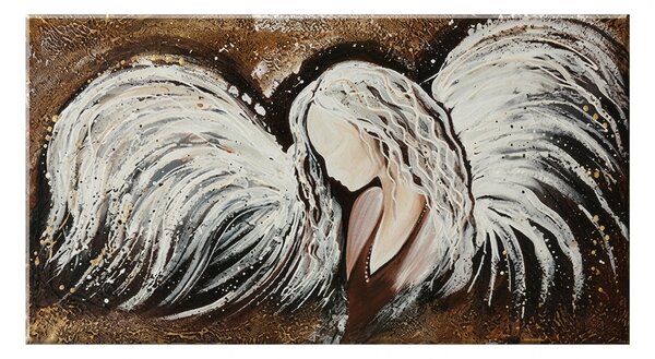 Maľovaný obraz na stenu ANJEL 120×60 cm - 120×60 cm / Premium 4 cm