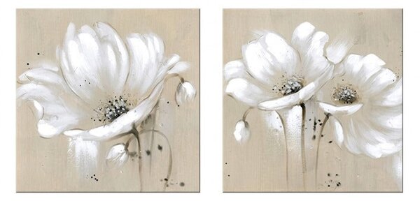 Maľovaný obraz na stenu KVETY - 80×40 cm / Premium 4 cm