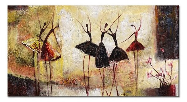 Maľovaný obraz na stenu TANEČNICE - 120×60 cm / Premium 4 cm