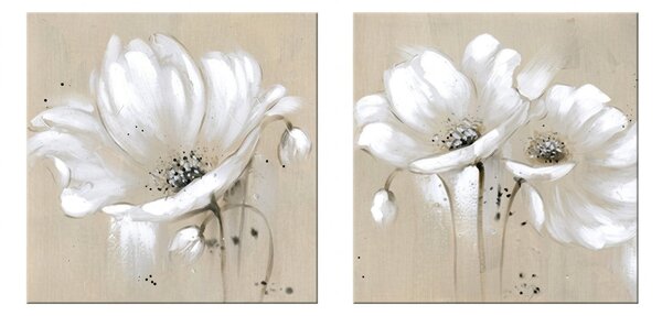 Maľovaný obraz na stenu KVETY - 80×40 cm / Premium 4 cm