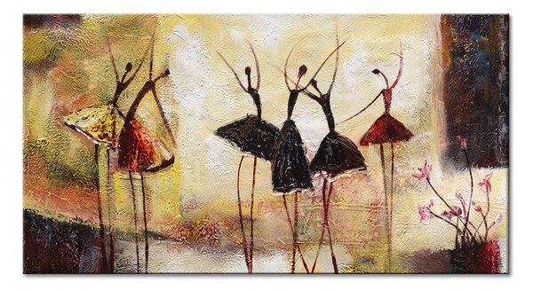 Maľovaný obraz na stenu TANEČNICE - 120×60 cm / Premium 4 cm