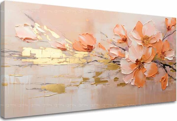 Štrukturovaný obraz Zlatý dotyk prírody - PREMIUM ART | rôzne rozmery - 40x80 cm
