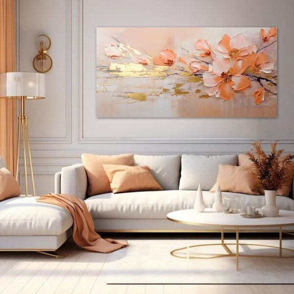 Štrukturovaný obraz Zlatý dotyk prírody - PREMIUM ART | rôzne rozmery - 40x80 cm