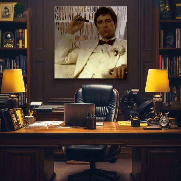 Scarface obraz na plátne Every day above ground is a good day - 50x50 cm