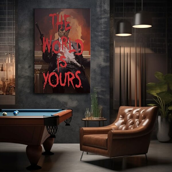 Scarface obraz na plátne The world is yours - 40x60 cm