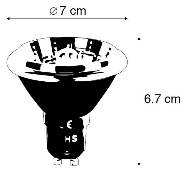 GU10 3-stupňová stmievateľná teplá LED žiarovka AR70 6W 320lm 2000-3000K