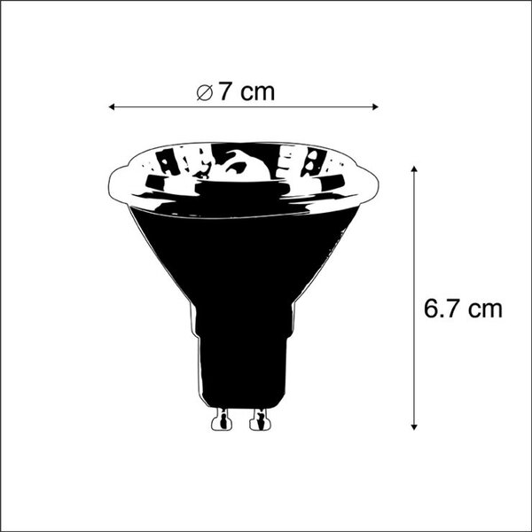 Sada 5 stmievateľných LED žiaroviek GU10 AR70 6W 450lm 2700K