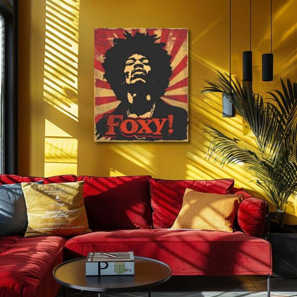 Jimi Hendrix obraz na plátne - Legenda zvuku - 60x90 cm