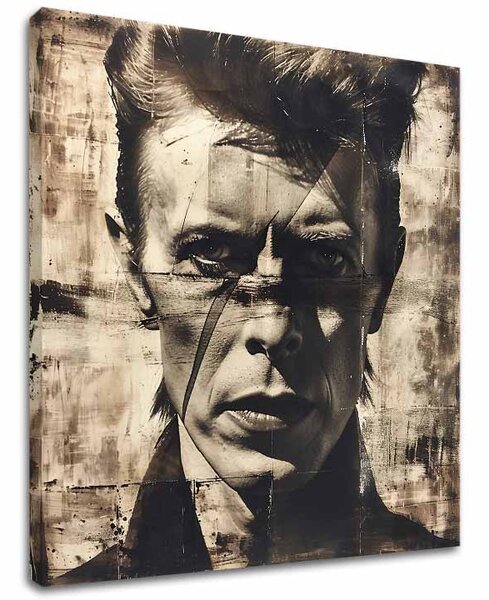 David Bowie obraz na plátne - Neľútostný pohľad - 60x60 cm