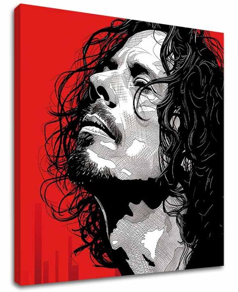 Chris Cornell obraz na plátne - Rocková vášeň - 60x60 cm