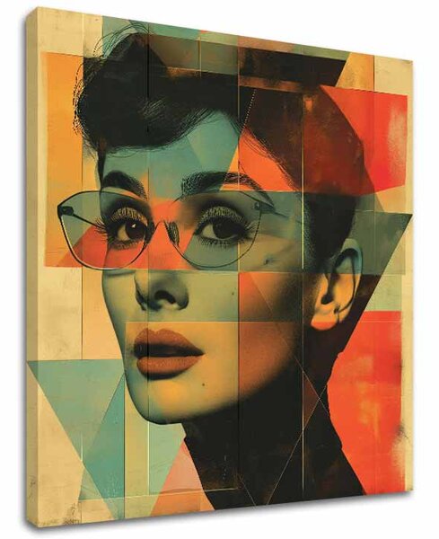 Audrey Hepburn obraz na plátne - Nezabudnuteľná krása - 60x60 cm