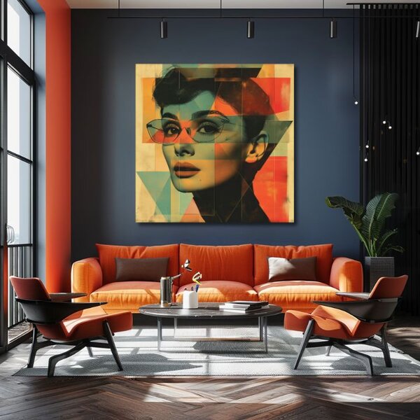 Audrey Hepburn obraz na plátne - Nezabudnuteľná krása - 60x60 cm