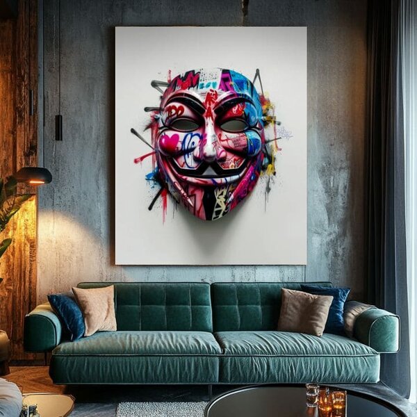 Obraz Anonymous Mask | Talianske plátno - 40x50 cm