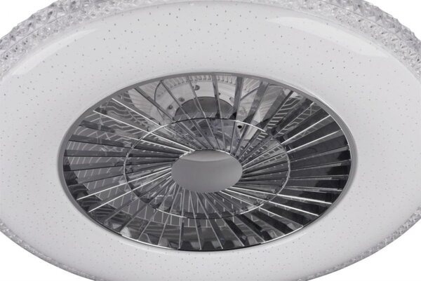 R62412106 TRIO RL HARSTAD stropné stmievateľné LED svietidlo s ventilátorom 40W 4000lm 3000-6000K IP20 biela s diaľkovým ovládaním