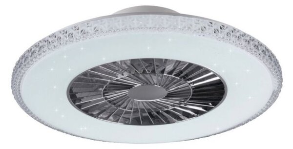 R62412106 TRIO RL HARSTAD stropné stmievateľné LED svietidlo s ventilátorom 40W 4000lm 3000-6000K IP20 biela s diaľkovým ovládaním