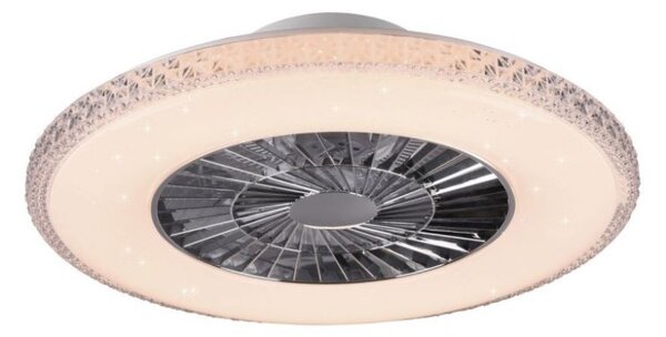 R62412106 TRIO RL HARSTAD stropné stmievateľné LED svietidlo s ventilátorom 40W 4000lm 3000-6000K IP20 biela s diaľkovým ovládaním