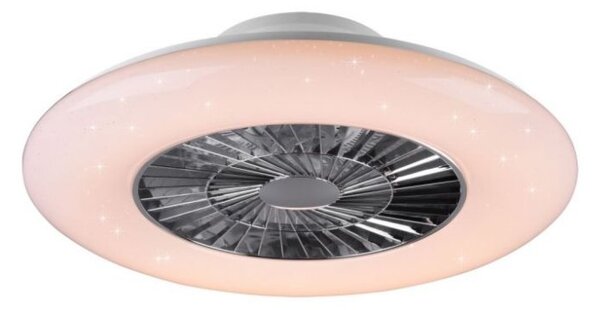 R62402106 TRIO RL VISBY stropné LED svietidlo s ventilátorom 40W 4000lm 3000-6000K IP20 biela s diaľkovým ovládaním
