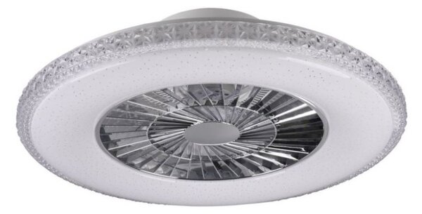 R62412106 TRIO RL HARSTAD stropné stmievateľné LED svietidlo s ventilátorom 40W 4000lm 3000-6000K IP20 biela s diaľkovým ovládaním