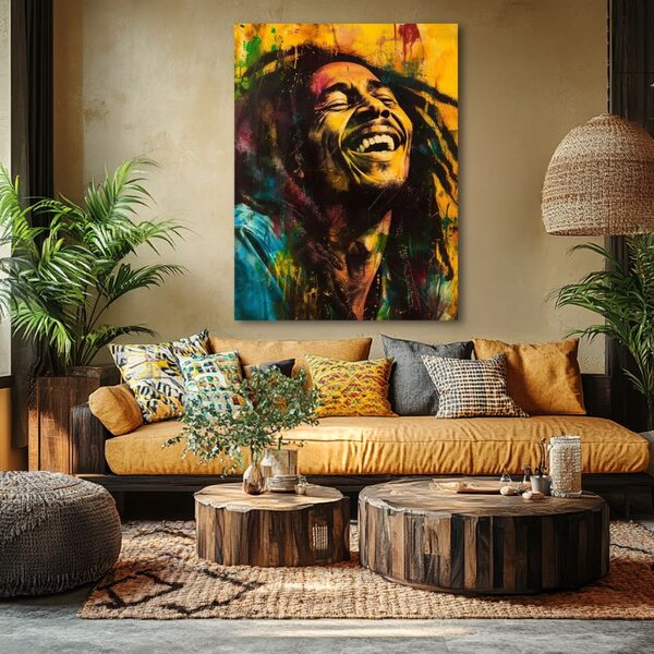 Obraz Bob Marley - Jamajská hviezda | dokončené rukou umelca - 60x90 cm
